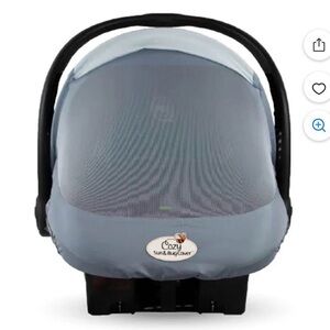 Cozy Baby Sun & Bug Cover Infant Car Seat Cover Gray